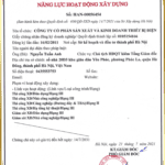 Chứng chỉ Năng lực Xây dựng